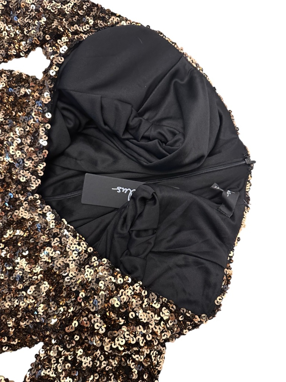 Lulus Brand New You Gold Sequin Glitter Bodycon Mini Dress NWT Womens Small 80s - Picture 7 of 12